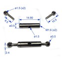 Eingebetteter Zubehörspanner M1.6 x 15 mm (2 Stcs) | Scientific-MHD