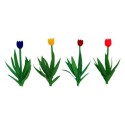 Plans de fleurs TULIPES ASSORTIES 12mm - ECHELLE HO