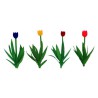 Plans de fleurs TULIPES ASSORTIES 12mm - ECHELLE HO