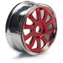 Accessoires pour voiture radiocommandée JANTES SAW ROUGE CHROME 1/8
