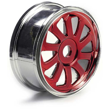 Accessoires pour voiture radiocommandée JANTES SAW ROUGE CHROME 1/8