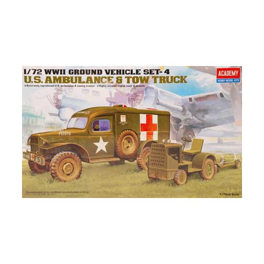 Maquette de camion en plastique US Dodge & Tractor 1/72 Maquette de camion en plastique US Dodge & Tractor 1/72
