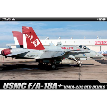 Maquette d'avion en plastique USMC F/A 18A+ VMFA-232 Red Devils 1/72
