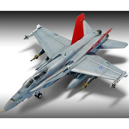 Maquette d'avion en plastique USMC F/A 18A+ VMFA-232 Red Devils 1/72