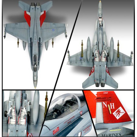 Maquette d'avion en plastique USMC F/A 18A+ VMFA-232 Red Devils 1/72