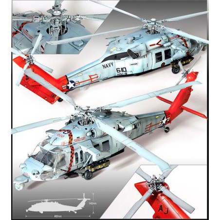 Maquette d'hélicoptère en plastique USN MH-60S1/35