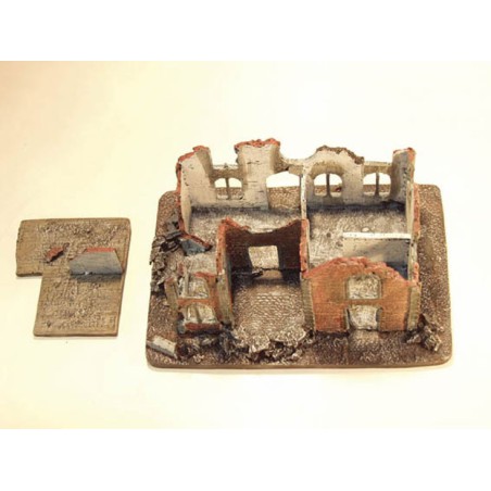 Diorama model mounted and painted villa in ttamov ruins 25/28mm | Scientific-MHD