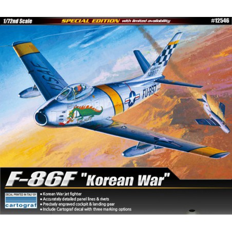 Plastic plane model F-86F Saber Korean War 1/72 | Scientific-MHD