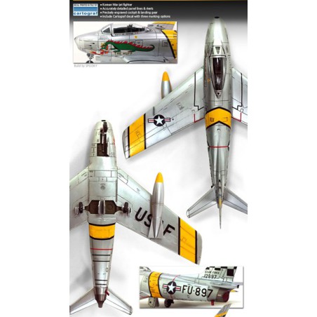 Plastic plane model F-86F Saber Korean War 1/72 | Scientific-MHD