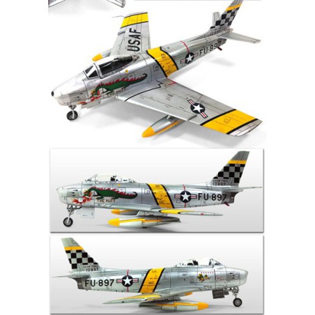 Plastic plane model F-86F Saber Korean War 1/72 | Scientific-MHD