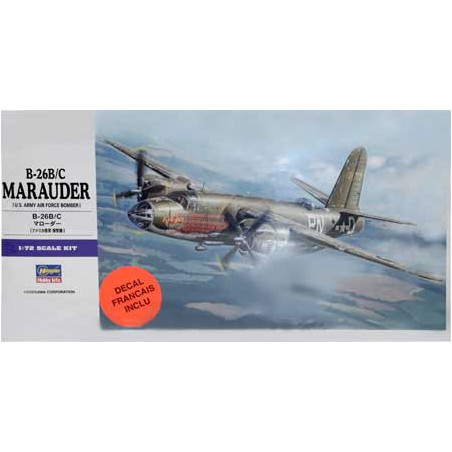 Maquette d'avion en plastique B-26B/C Marauder (E26) 1/72