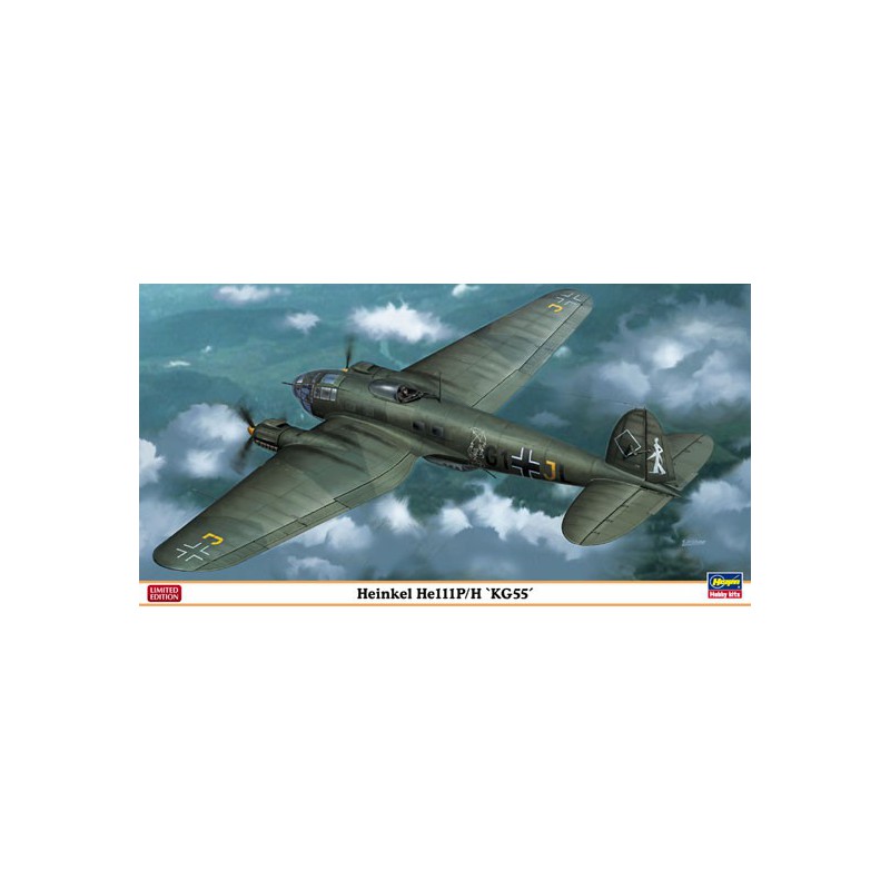 Maquette d'avion en plastique He111P/H KG55 1/72