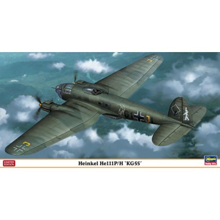 Maquette d'avion en plastique He111P/H KG55 1/72