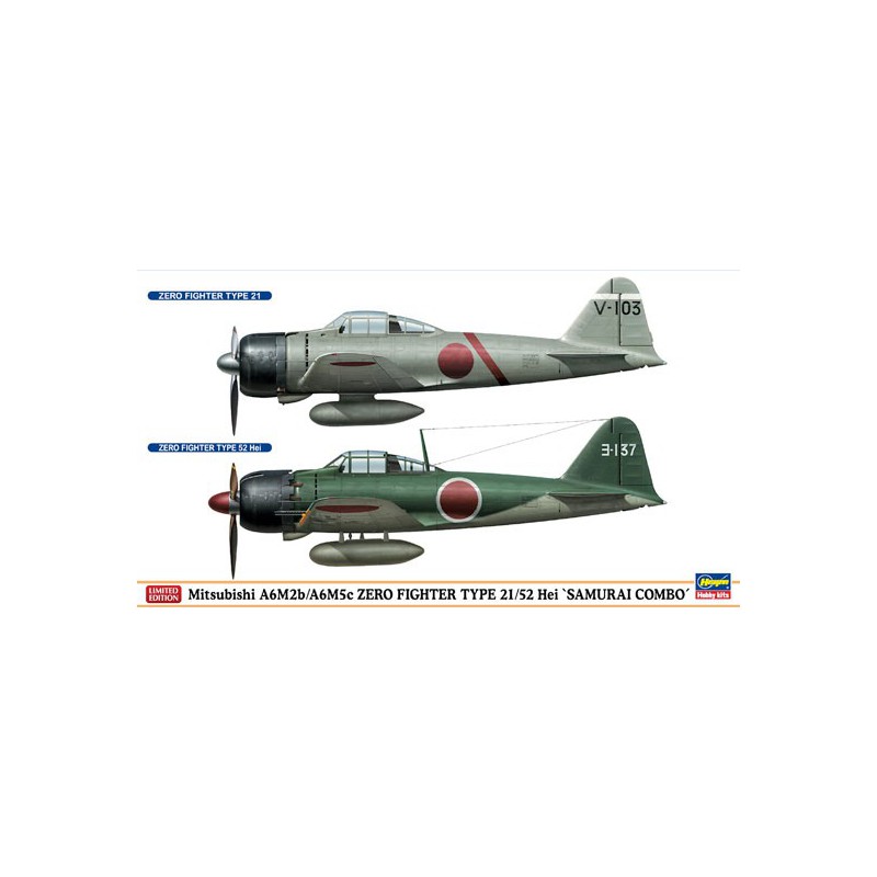 Maquette d'avion en plastique Combo ZERO SAMURAI 1/72