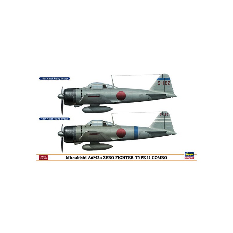 Maquette d'avion en plastique Combo A6M2a ZERO 1/72