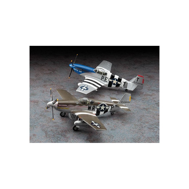 Maquette d'avion en plastique Combo P-51B D DAY 1/72