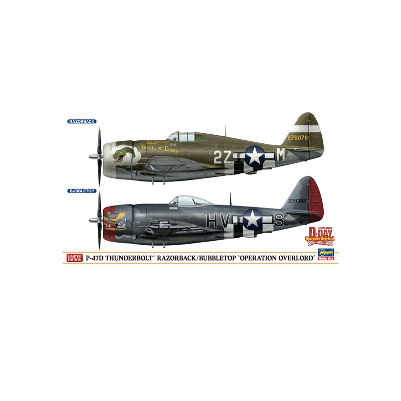 Maquette d'avion en plastique Combo P-47D Overlord 1/72