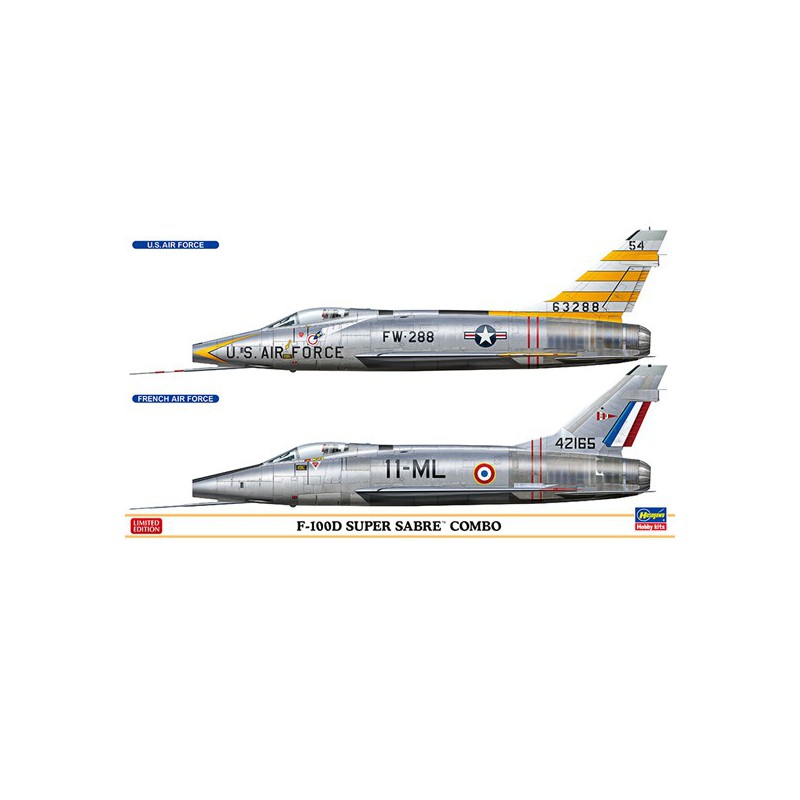 Maquette d'avion en plastique F-100D SUPER SABRE COMBO 1/72