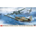 Maquette d'avion en plastique Spitfire MKI + Bf109E + He111P/H DUNKIRK