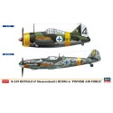 Maquette d'avion en plastique B-239 BUFFALO & Messerschmitt Bf109G-6 1/72