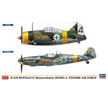 Plastic plane model B-239 Buffalo & Messerschmitt BF109G-6 1/72 | Scientific-MHD