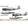 Maquette d'avion en plastique E13A1 TYPE ZERO MODEL 11 + A6M2-N TYPE 2 1/72