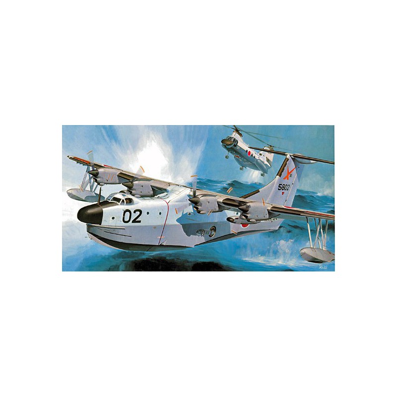 Maquette d'avion en plastique SHINMEIWA PS-1 SEAPLANE 1/72