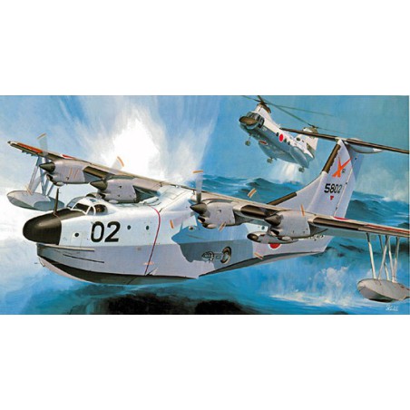 Maquette d'avion en plastique SHINMEIWA PS-1 SEAPLANE 1/72