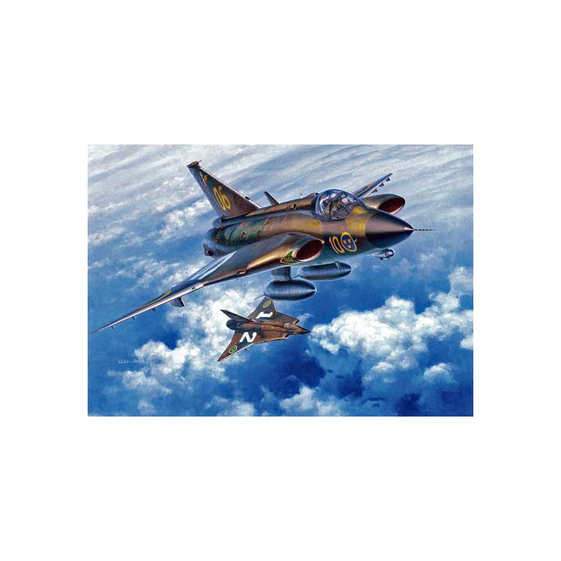 Maquette d'avion en plastique PT41 J35F/J DRAKEN 1/48