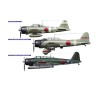 Zero Fighter plastic plane model type 21 & Type 99 Carrier Dive-Bomber Model 11 & Type 97 Carrier Attack-Bomber Model 3 1/48 | S