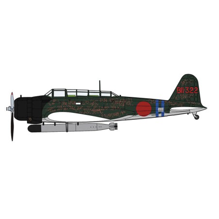 Zero Fighter plastic plane model type 21 & Type 99 Carrier Dive-Bomber Model 11 & Type 97 Carrier Attack-Bomber Model 3 1/48 | S