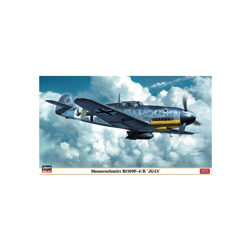 Maquette d'avion en plastique Bf109F-4/B JG53 1/48