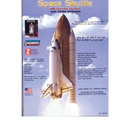 Maquette d'avion en plastique Space Shuttle + Booster 1/200