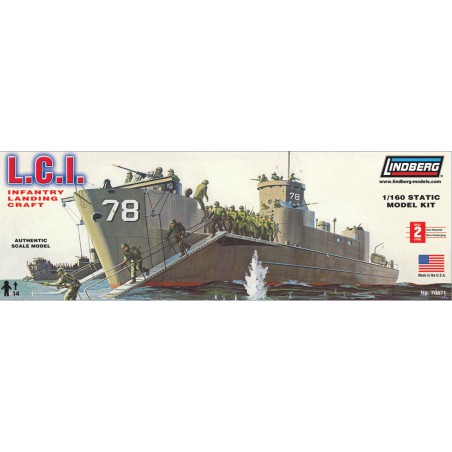 Maquette de Bateau en plastique LCI Infantry Landing Craft 1/160