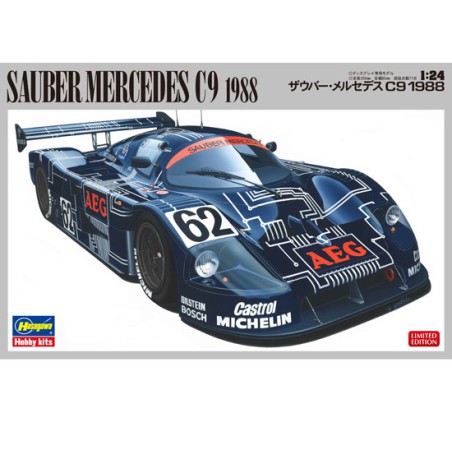 Maquette de voiture en plastique SAUBER MERCEDES C9 1988 1/24