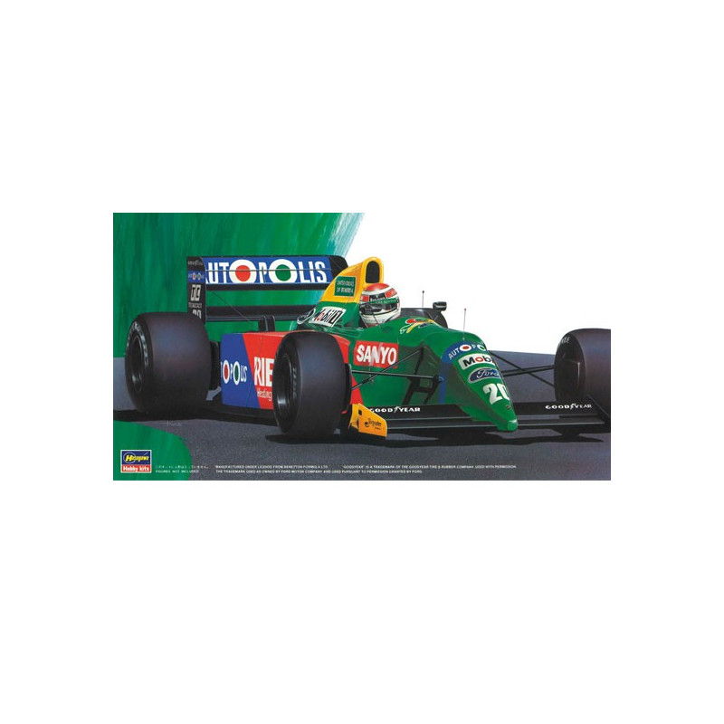 Maquette Voiture F1 Hasegawa Benetton B190 1990 - Échelle 1/24 - Pilotes Piquet & Nannini
