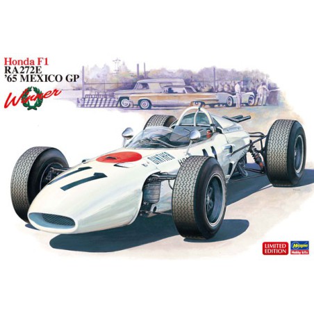 Maquette de voiture en plastique HONDA F1 RA272E `65 MEXICO GP Winner 1/24