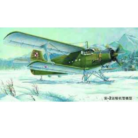 Antonov An-2 Colt auf Ski Plastikflugzeugmodell | Scientific-MHD