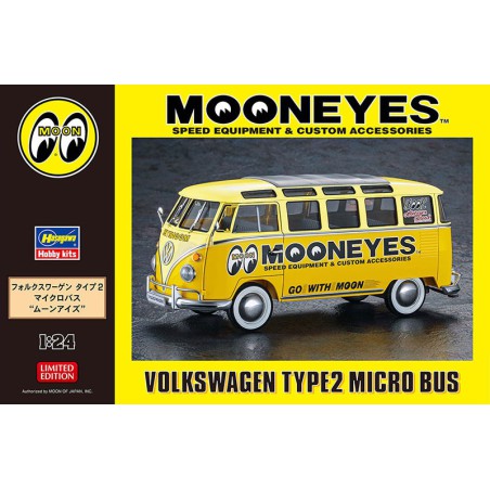 Maquette de voiture en plastique Volkswagen Type 2 Bus 1/24