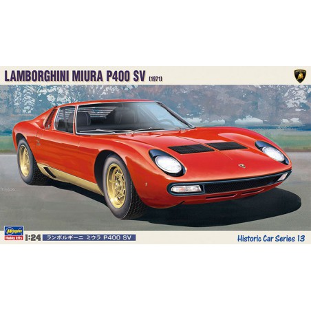 Maquette de voiture en plastique Lamborghini Miura P400 SV 1/24