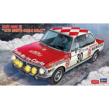 Maquette de voiture en plastique BMW 2002tii Monte Carlo 1/24