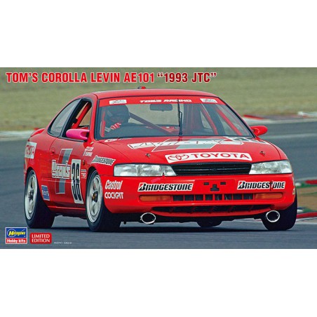 Maquette de voiture en plastique Tom's Corolla Levin AE101 1993 JTC 1/24