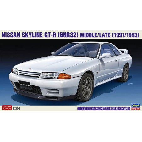 Maquette de voiture en plastique Nissan Skyline GTR (BNR32) 1/24