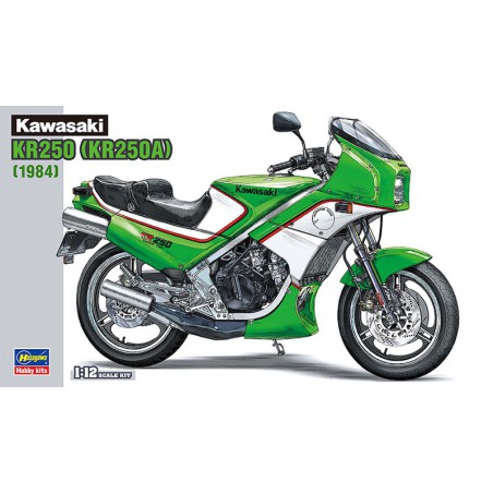 Maquette de moto en plastique Kawasaki KR250 (KR250A) 1/12