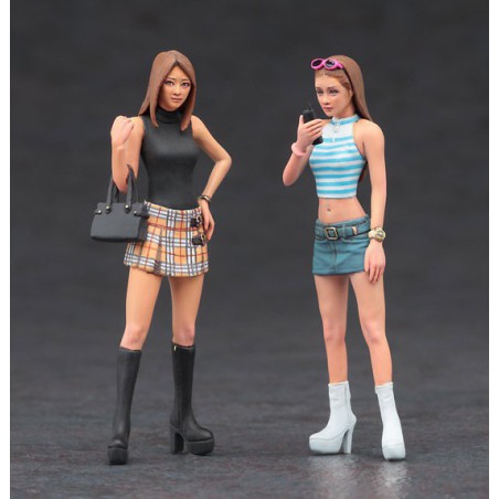 Plastic car model 90's Platform Boots Girls Figure 1/24 | Scientific-MHD