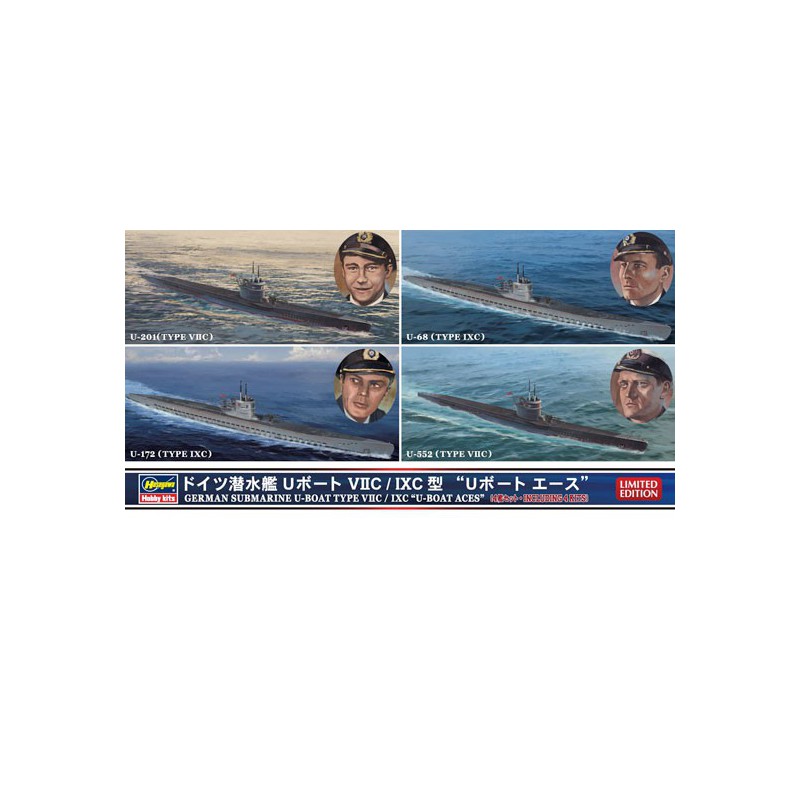 Maquette de Bateau en plastique Uboat VIIC/IXC 1/700