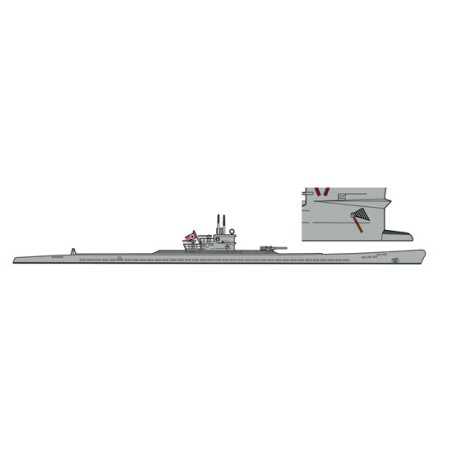 Maquette de Bateau en plastique U-Boat Type VIIC/IXC 1/700