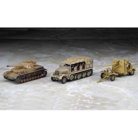 Maquette de Char en plastique Pz.Kpfw IV ausf.F2 & 8t HALF TRACK & 88mm GUN FLAK