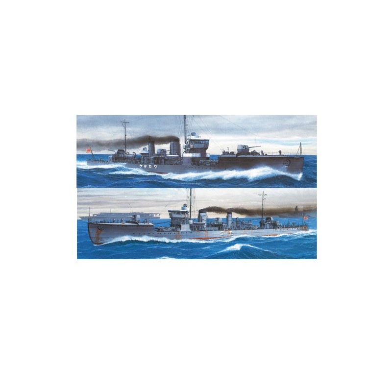 Maquette de Bateau en plastique JAPANESE NAVY DESTROYER MOMI & WAKATAKE 1/700