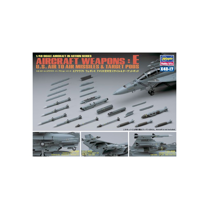 Maquette d'avion en plastique X48-17 U.S. AIRCRAFT WEAPONS E